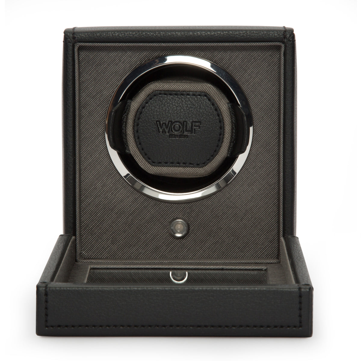 Cub Single Watch Winder With Cover (BLACK)