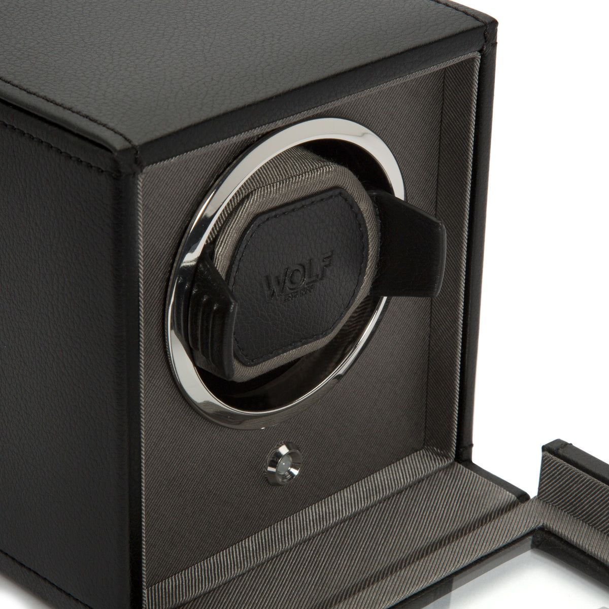 Cub Single Watch Winder With Cover (BLACK)