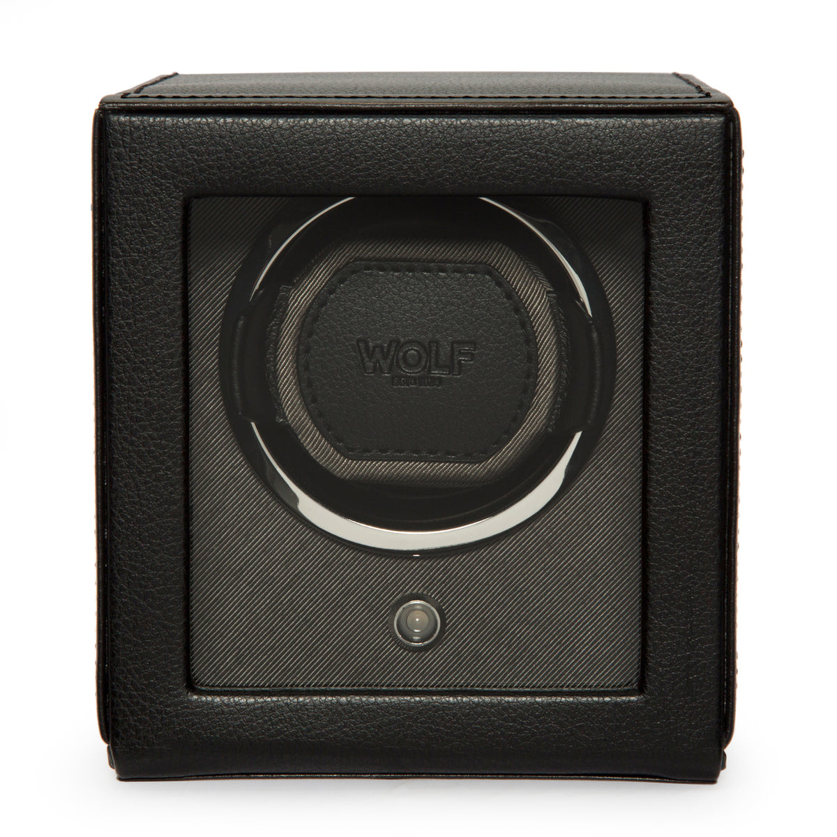 Cub Single Watch Winder With Cover (BLACK)