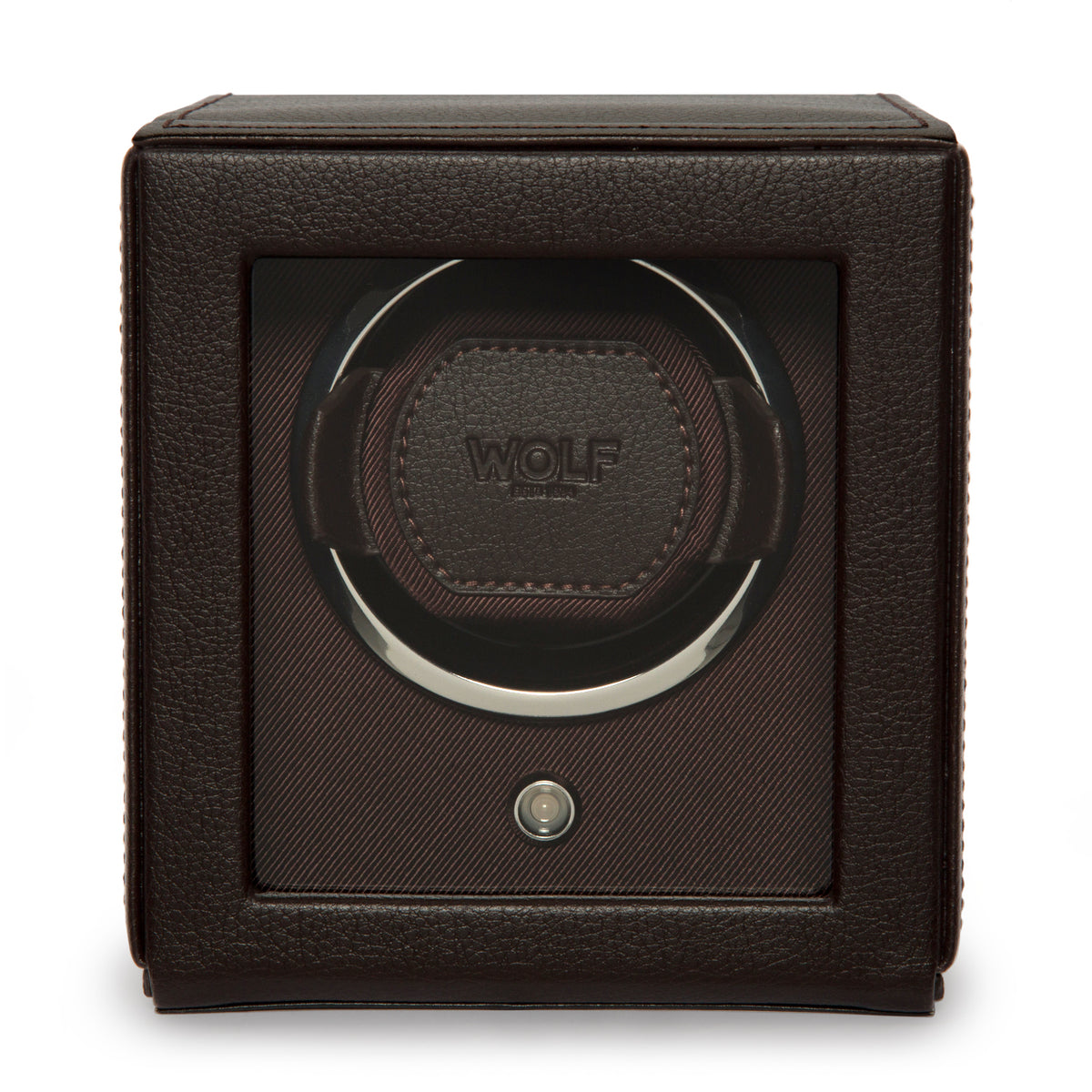 Cub Single Watch Winder With Cover (BROWN)