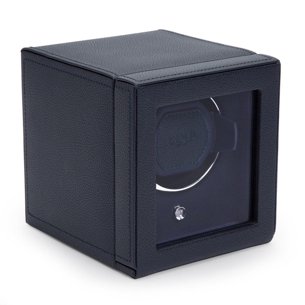 Cub Single Watch Winder With Cover (NAVY)