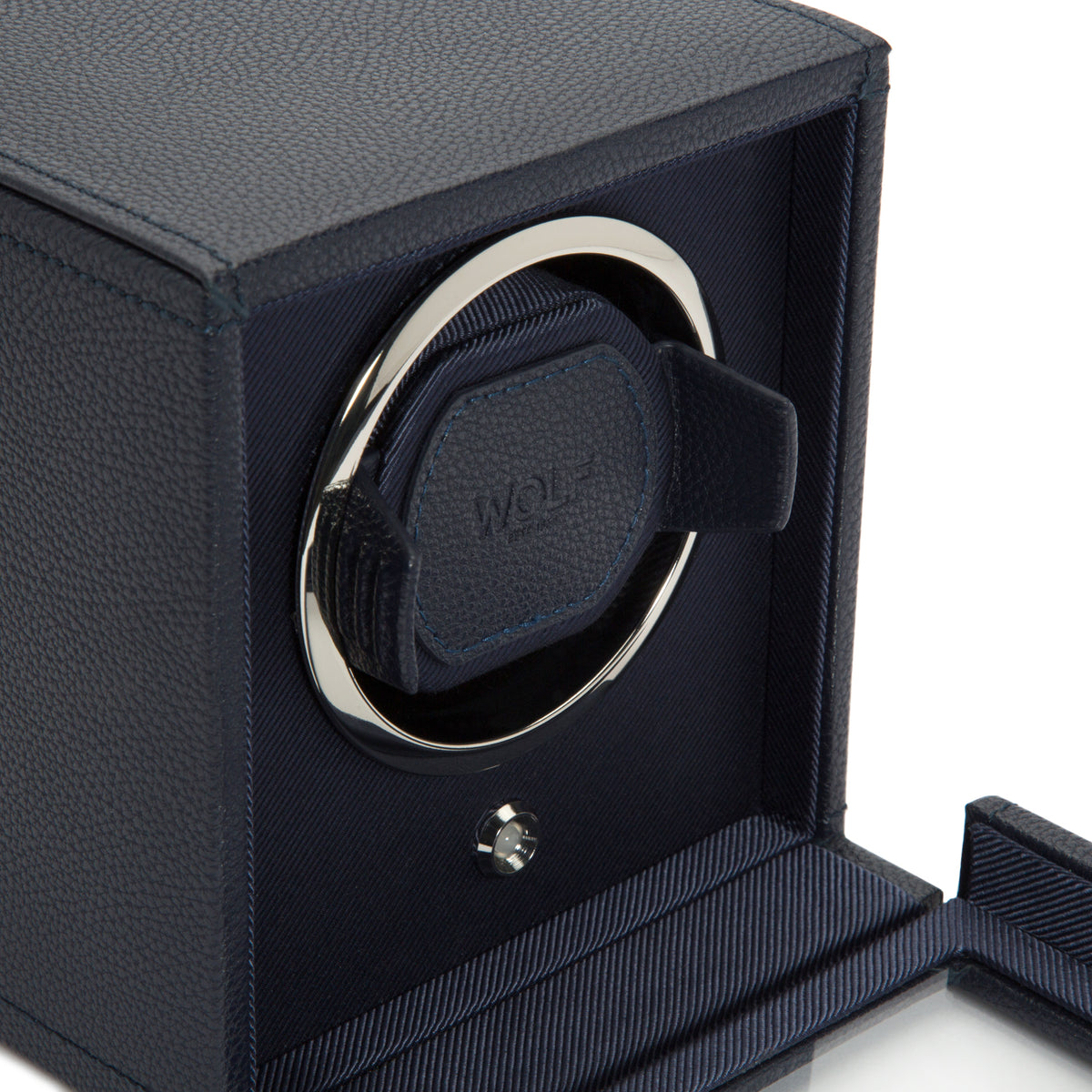 Cub Single Watch Winder With Cover (NAVY)