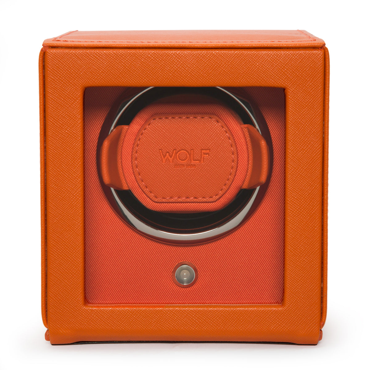 Cub Single Watch Winder With Cover (ORANGE)