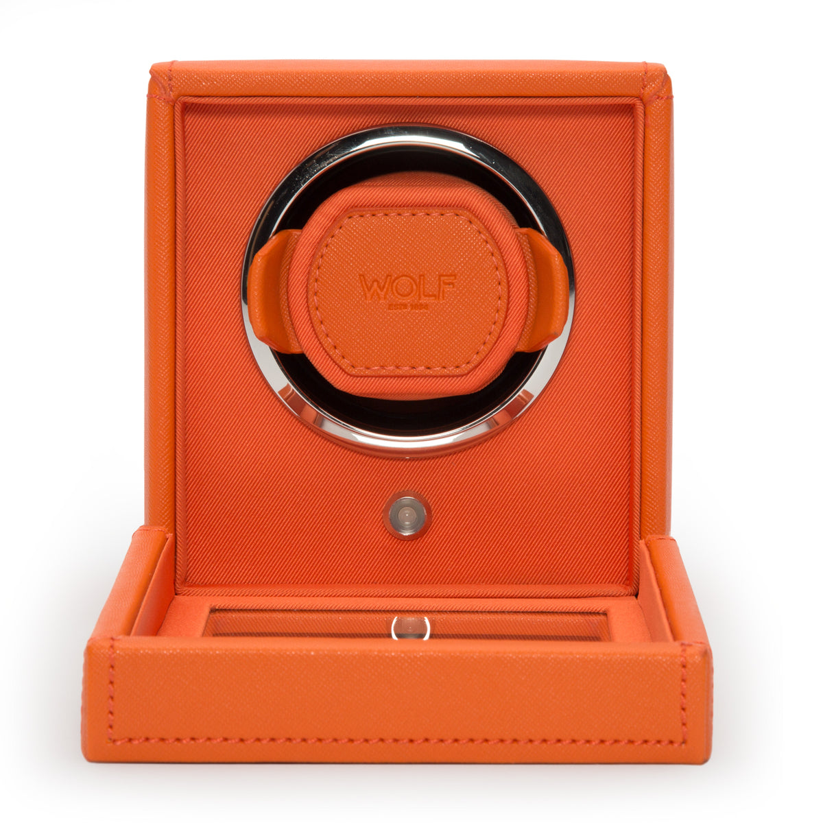 Cub Single Watch Winder With Cover (ORANGE)