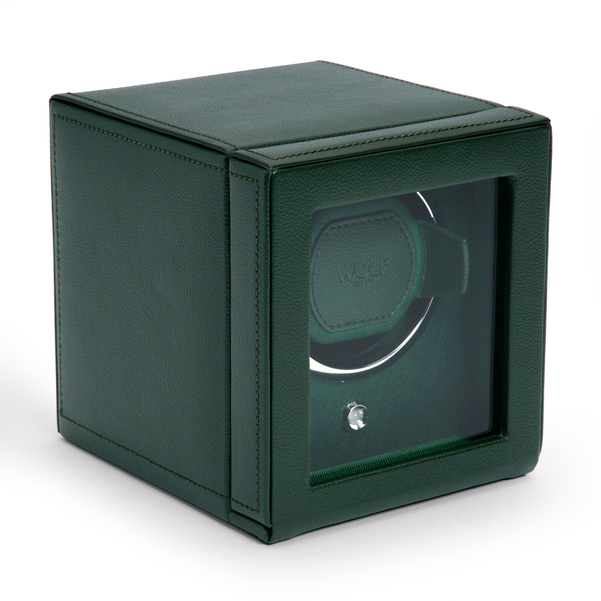 Cub Single Watch Winder With Cover (GREEN)