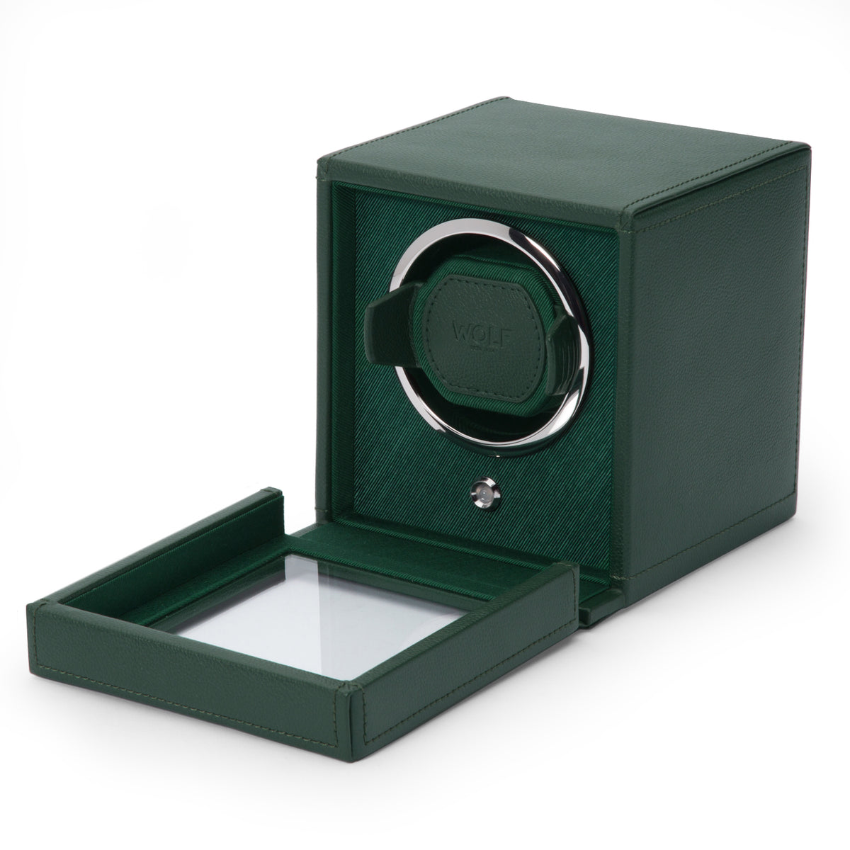 Cub Single Watch Winder With Cover (GREEN)