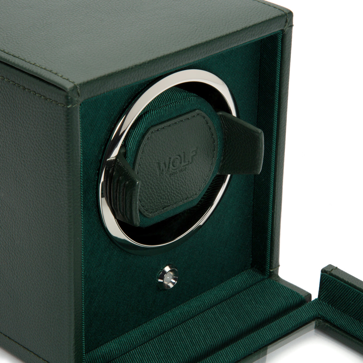 Cub Single Watch Winder With Cover (GREEN)