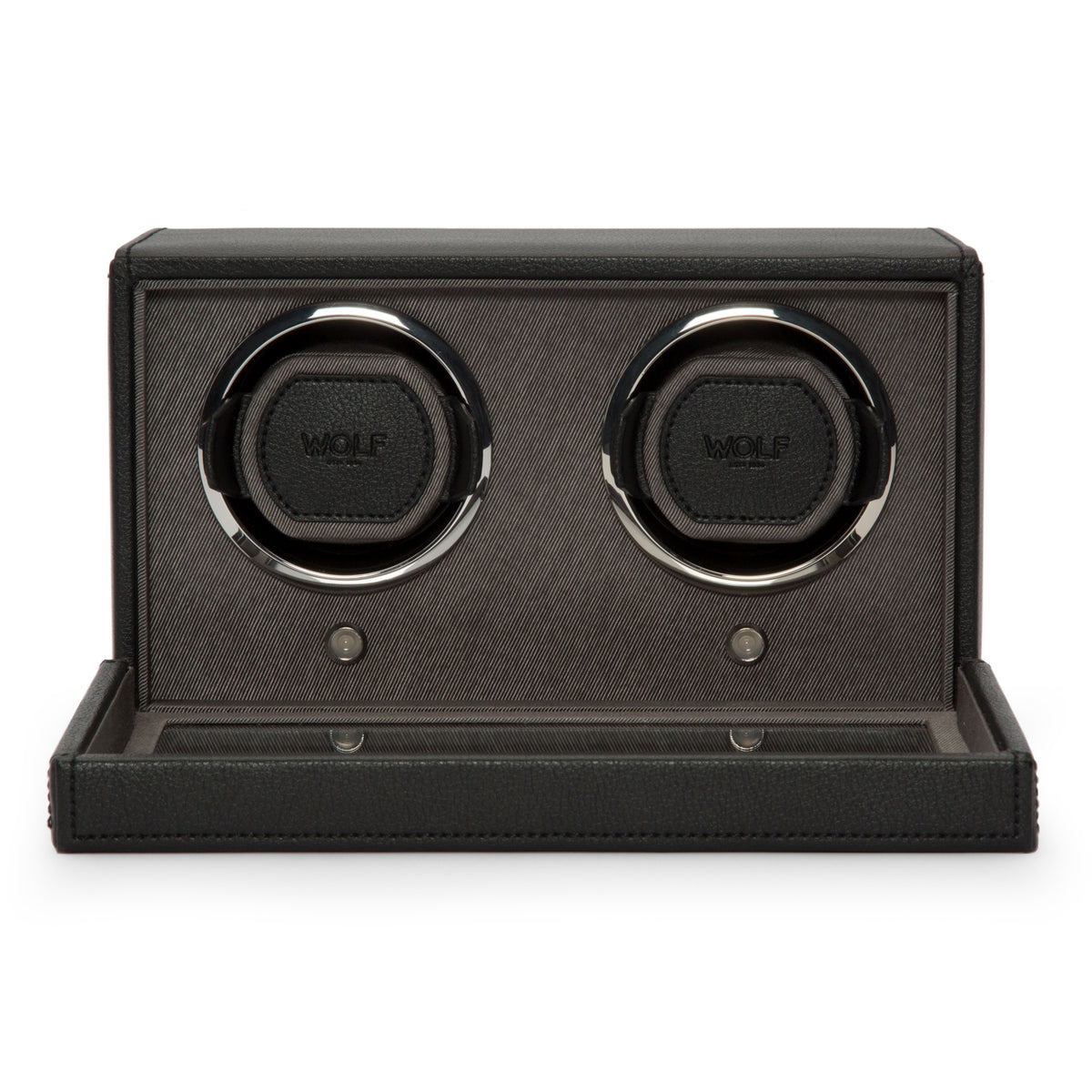 Cub Double Watch Winder With Cover (BLACK)