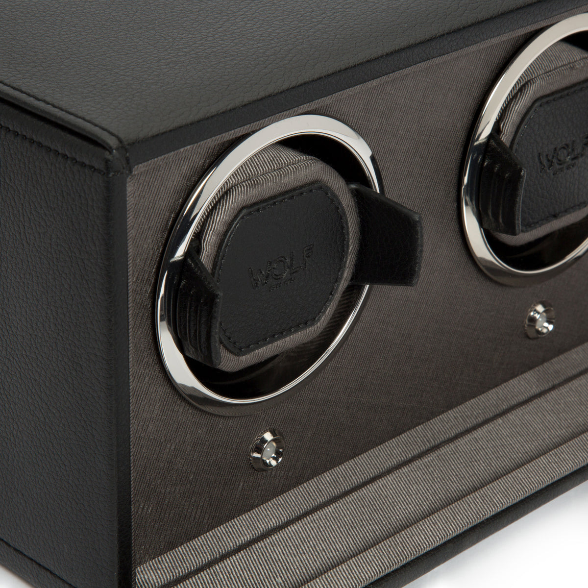 Cub Double Watch Winder With Cover (BLACK)