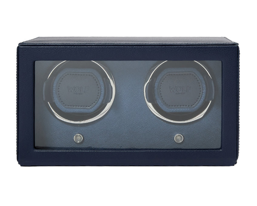 Cub Double Watch Winder With Cover (NAVY)