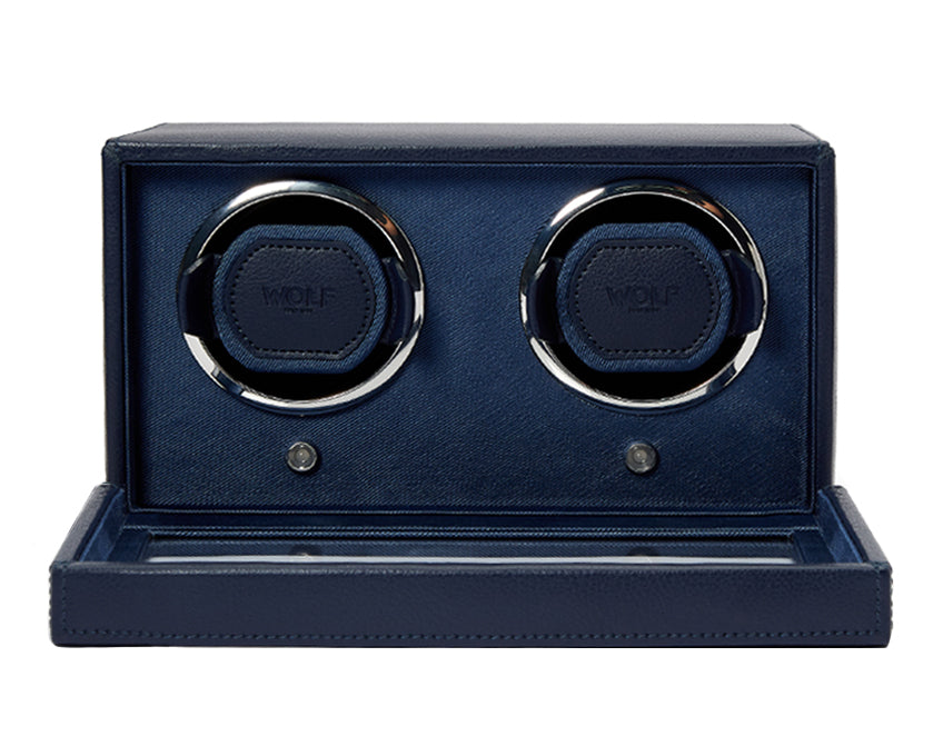 Cub Double Watch Winder With Cover (NAVY)