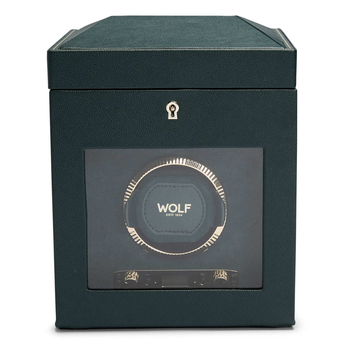 British Racing Single Watch Winder With Storage (GREEN)